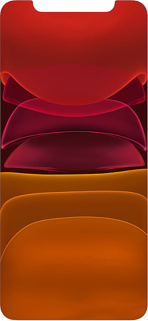 Abstract Red and Orange Gradient Wallpaper With Smooth Curved Layers HD phone wallpaper