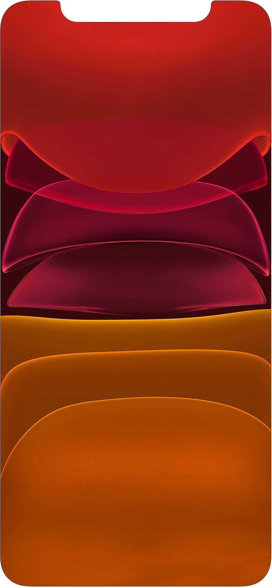 Abstract Red and Orange Gradient Wallpaper With Smooth Curved Layers HD phone wallpaper