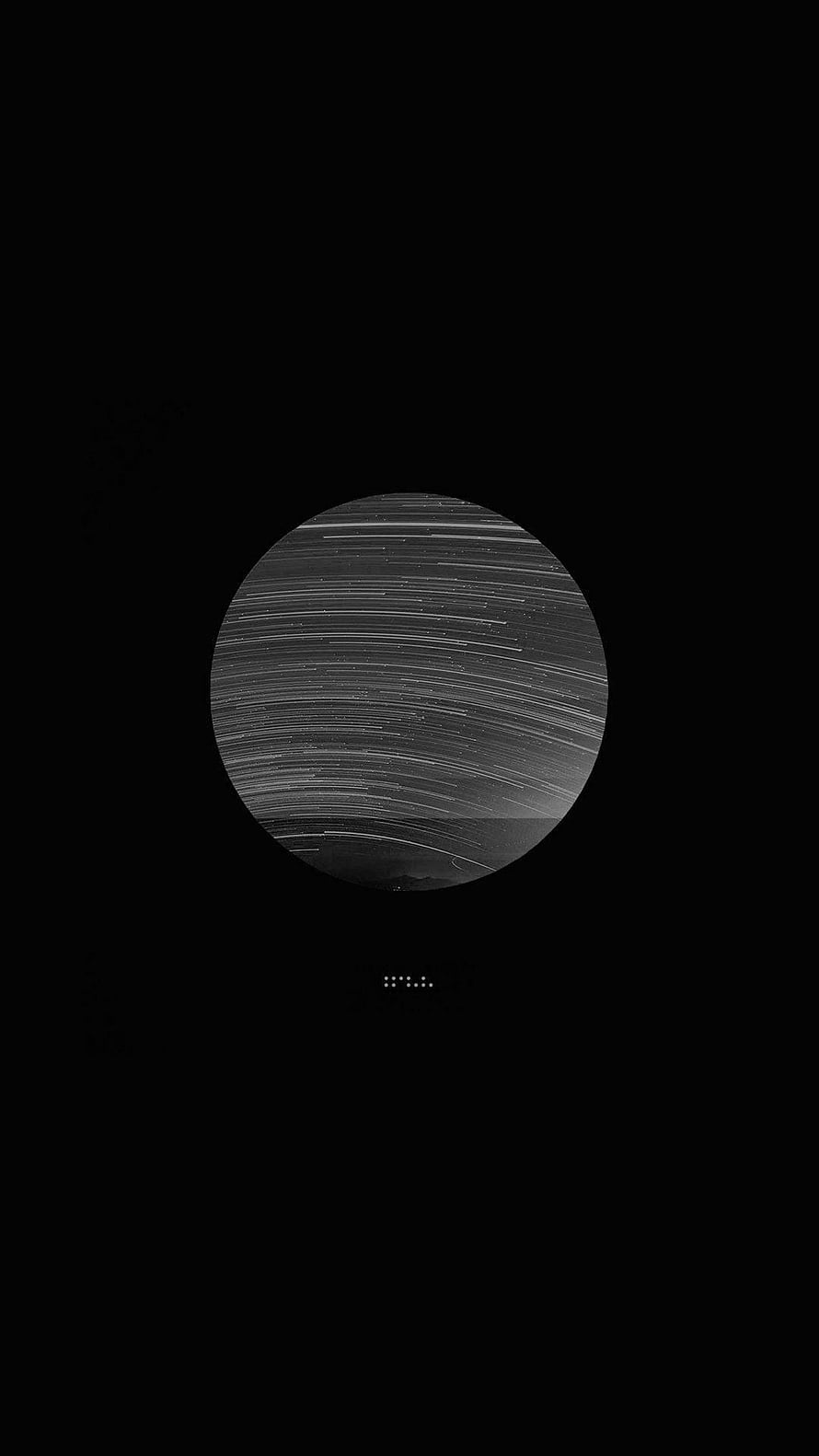 Minimalist Black and White Star Trails Photography Wallpaper HD phone wallpaper
