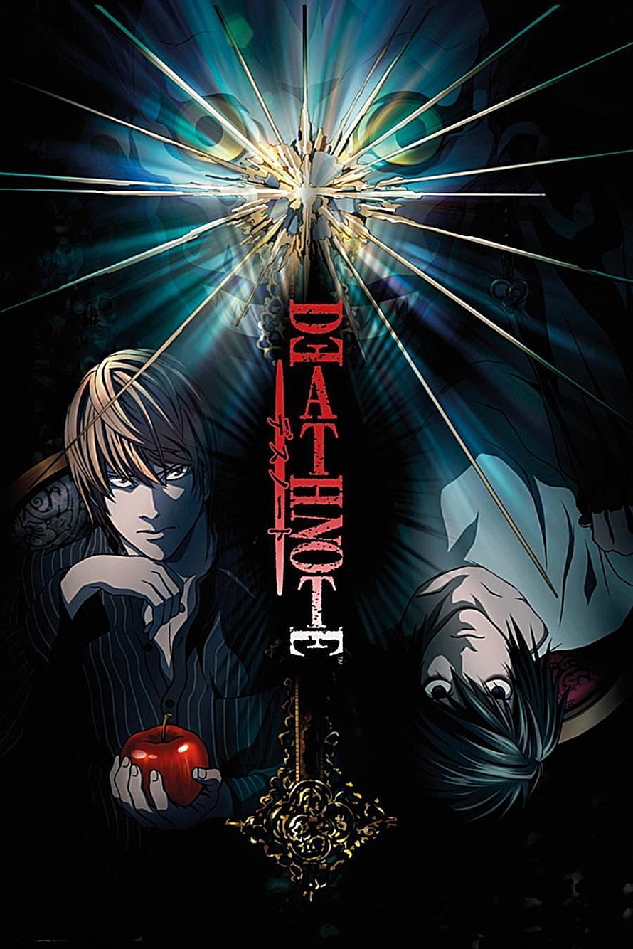 Death Note Anime Poster with Light Yagami and Red Apple HD phone wallpaper