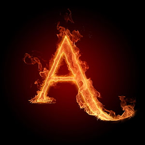 Fiery Letter A Alphabet Design With Burning Flames And Smoke On Dark Background HD phone wallpaper