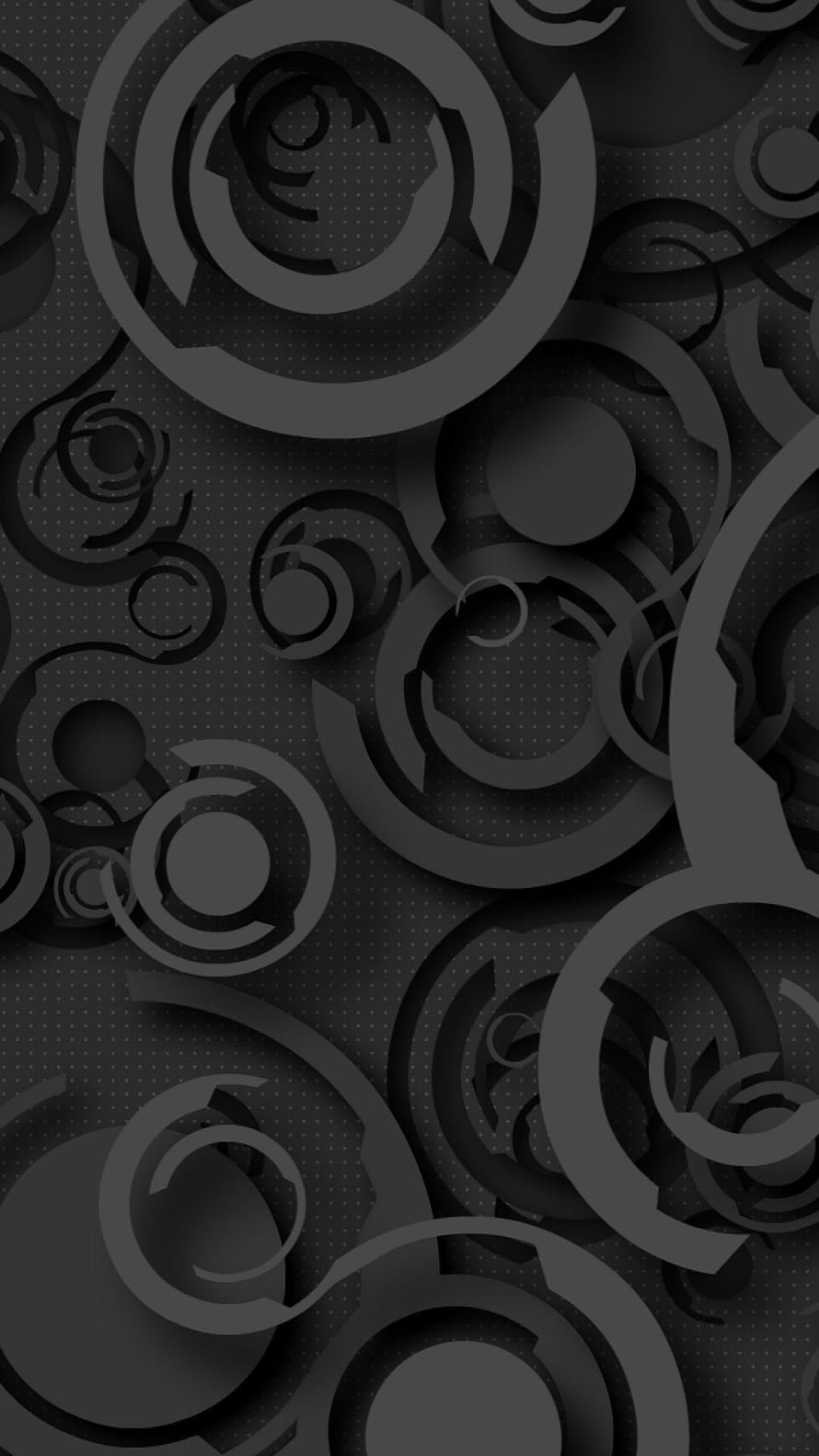 Dark Abstract Geometric Pattern with Layered Circular Swirls and Dotted Texture HD phone wallpaper