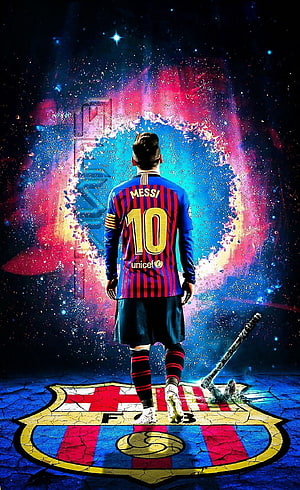 Lionel Messi FC Barcelona 10 Fantasy Art Wallpaper HD phone wallpaper