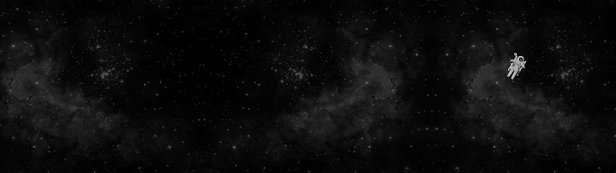 Lone astronaut drifting through a dark starfield and cosmic nebula HD wallpaper