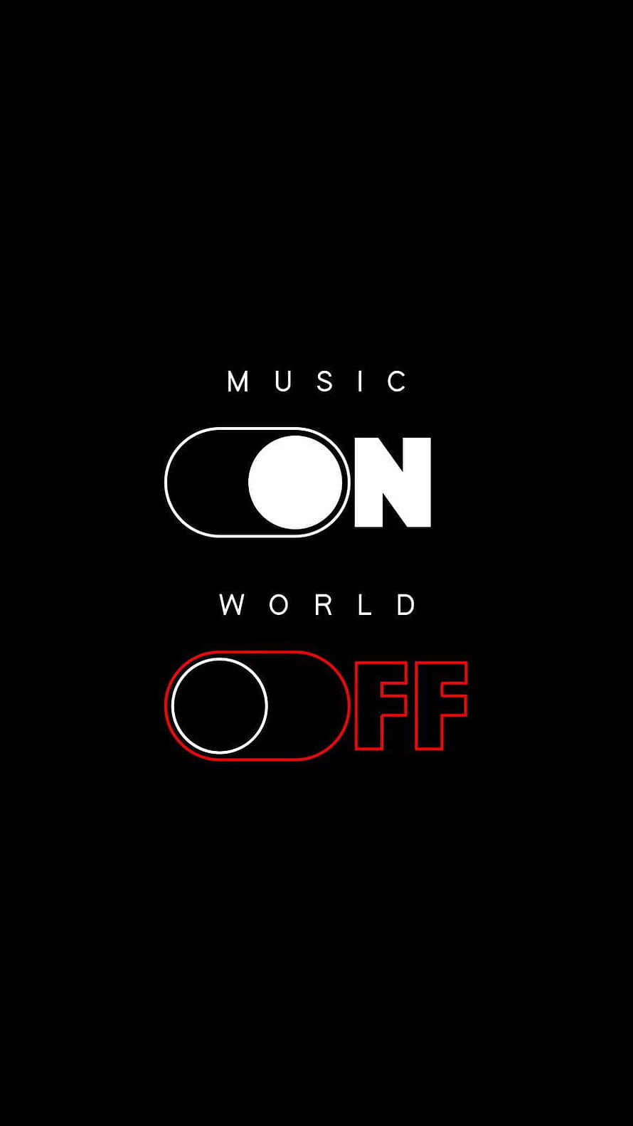 Minimalist Music On World Off Toggle Switch Graphic Design HD phone wallpaper