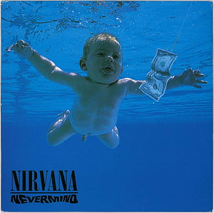 Nirvana Nevermind Album Cover Featuring Baby Swimming Underwater HD wallpaper