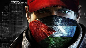 Close-up of a man wearing a red cap and a face mask featuring the Palestinian flag design, Kumpulan Gambar Save Palestina Terbaru 2017, bendera palestina HD wallpaper
