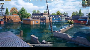 PUBG Mobile Erangel 2.0 Flooded Village Map Screenshot HD wallpaper