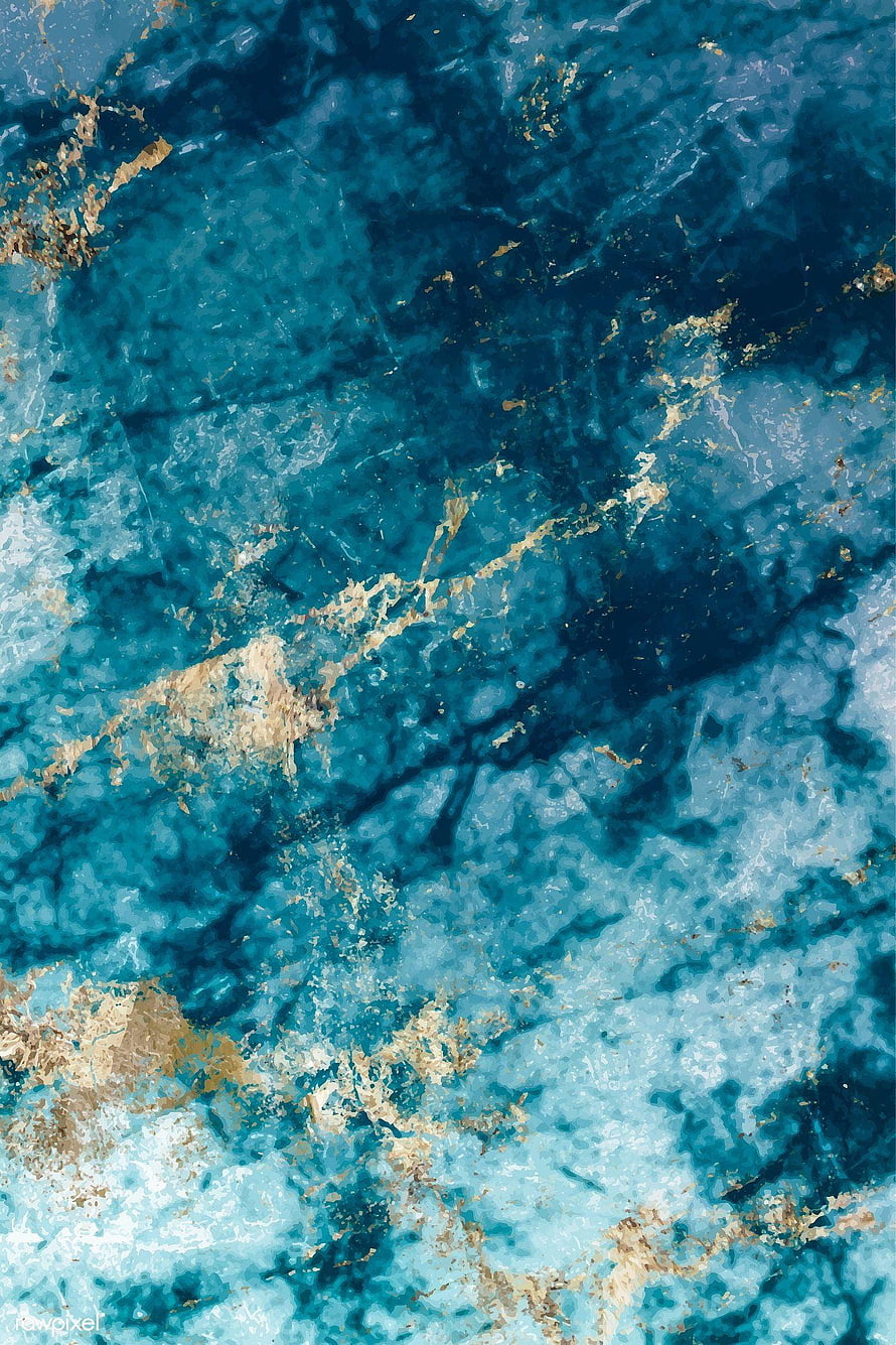 Abstract Blue Marble Texture with Gold Veins and White Swirls HD phone wallpaper