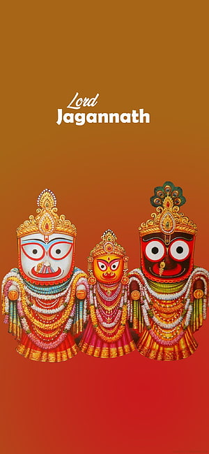 Lord Jagannath, Balabhadra, and Subhadra Hindu Deities Wallpaper HD phone wallpaper