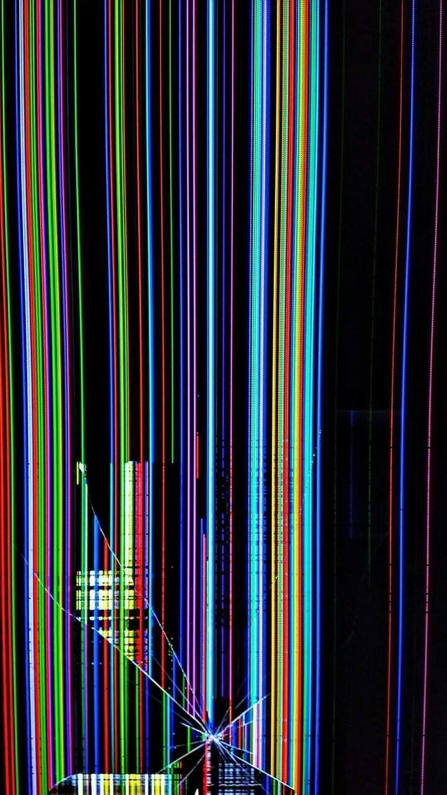 Abstract Vertical Neon Lines Glitch Art Digital Wallpaper HD phone wallpaper