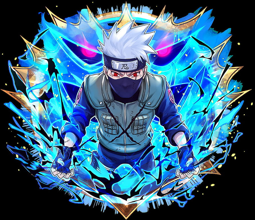 Kakashi Hatake Sharingan Chakra Burst Anime Character Artwork HD wallpaper