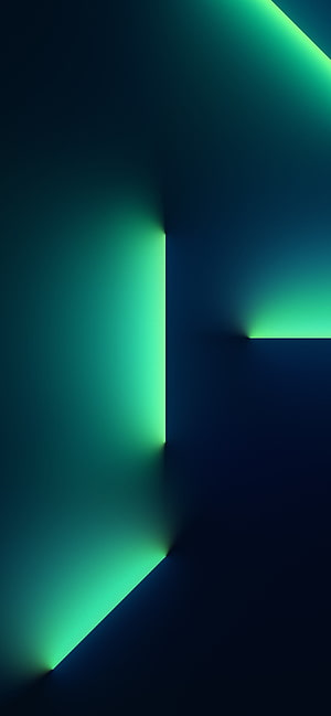 Abstract Geometric Gradient Wallpaper With Neon Green And Dark Blue Shapes HD phone wallpaper