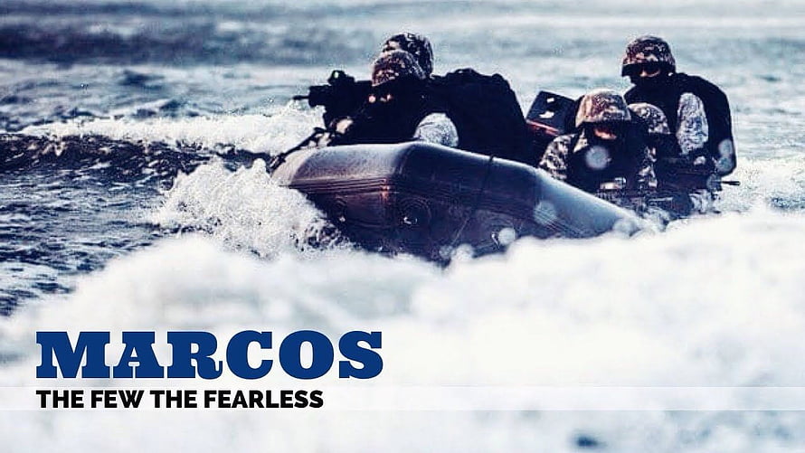 Marcos Navy SEALs in Rigid Inflatable Boat During Tactical Sea Operation HD wallpaper