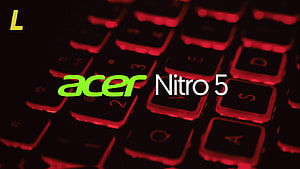 Acer Nitro 5 Gaming Laptop Keyboard with Red Backlighting Close-Up HD wallpaper