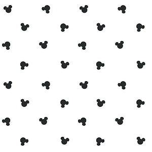 Mickey Mouse Head Silhouette Pattern on White Background HD phone wallpaper
