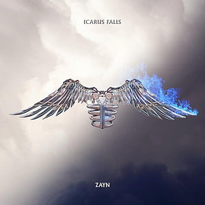 Zayn Icarus Falls Album Artwork with Mechanical Wings and Blue Flame HD phone wallpaper