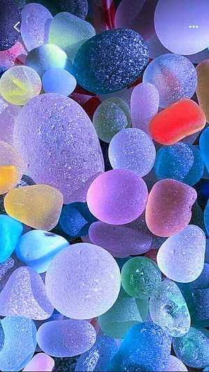 Colorful Frosted Glass Marbles Abstract Background HD phone wallpaper