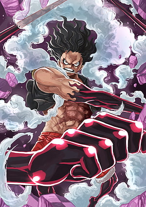 Monkey D. Luffy Gear Fourth Snakeman Anime Action Artwork, Gear Fourth: Snakeman, snakeman luffy HD phone wallpaper