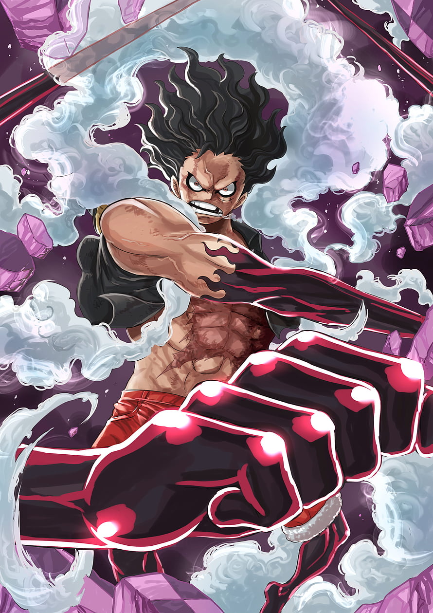 Monkey D. Luffy Gear Fourth Snakeman Anime Action Artwork, Gear Fourth: Snakeman, snakeman luffy HD phone wallpaper
