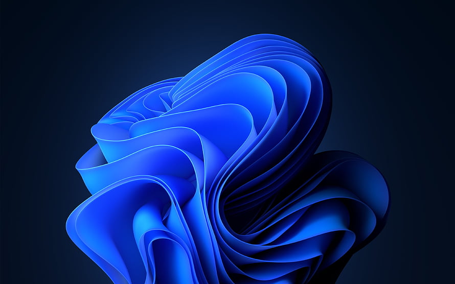 Windows 11 Bloom Abstract Blue Wallpaper HD wallpaper