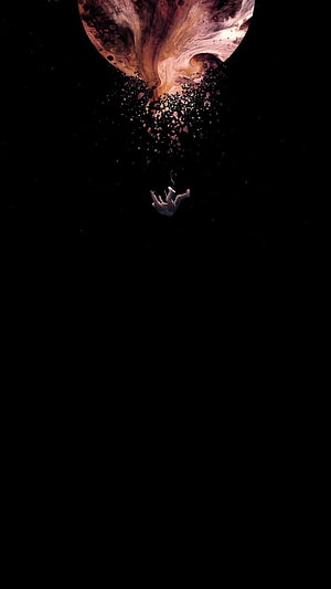 Abstract Hand Reaching for a Dissolving Planet in Dark Space HD phone wallpaper