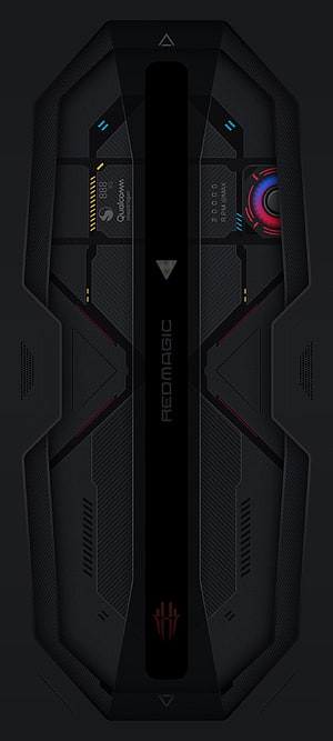 Nubia Red Magic 7 Pro Gaming Phone Back Panel with RGB Fan and Carbon Fiber Texture HD phone wallpaper