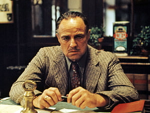 Don Vito Corleone in The Godfather Film Still HD wallpaper