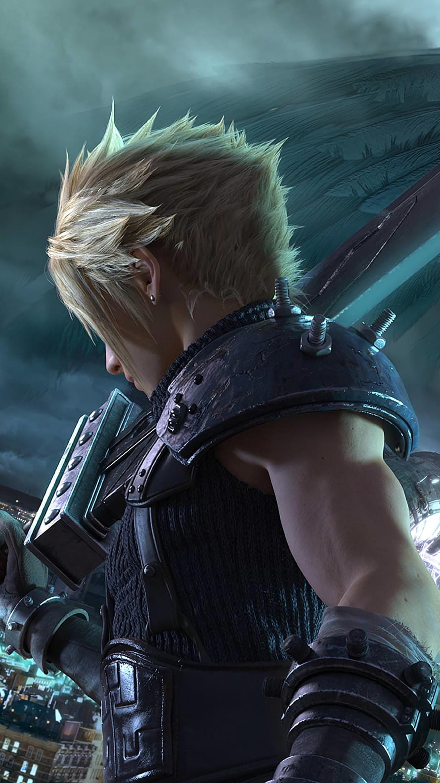 Cloud Strife in Heavy Armor from Final Fantasy VII Remake HD phone wallpaper