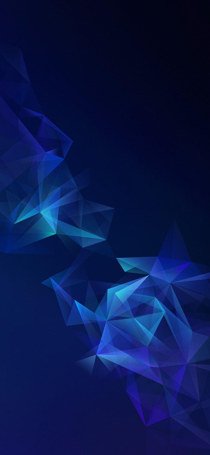 Abstract Blue Geometric Polygonal Low Poly Background HD phone wallpaper