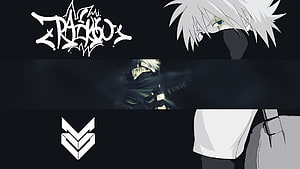 Raikou anime character with white hair and mask in dark moody style HD wallpaper