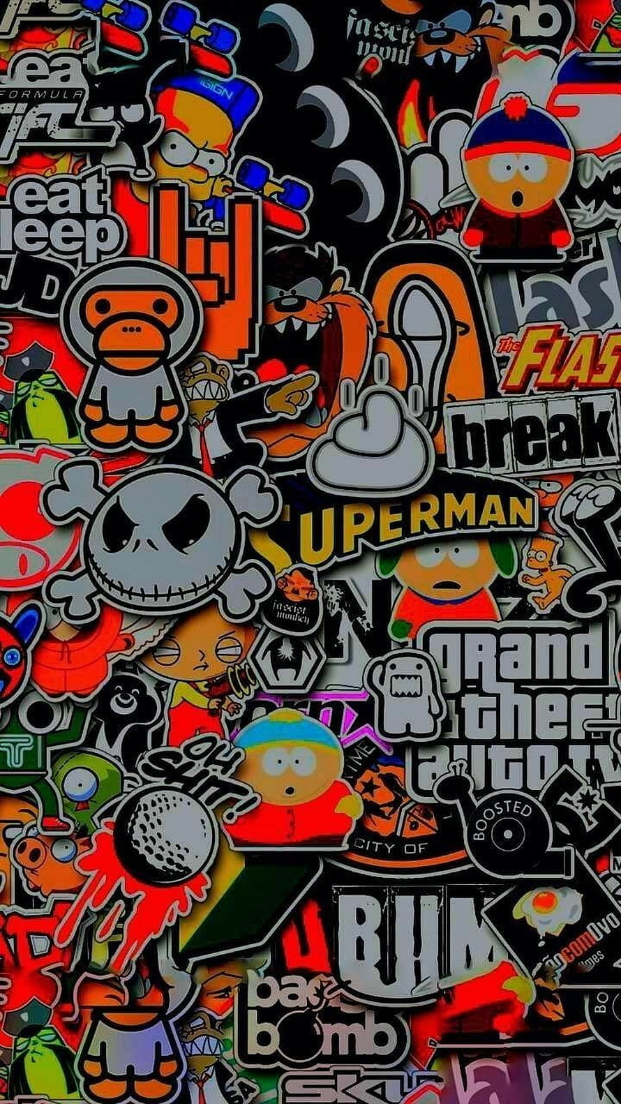 South Park Sticker Bomb Collage Wallpaper HD phone wallpaper