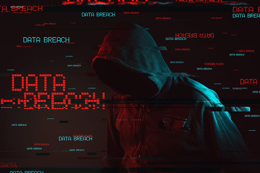 Anonymous Hacker Hoodie With Data Breach Glitch Text Cybersecurity Concept HD wallpaper