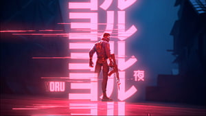 Cyberpunk 2077 Johnny Silverhand standing in front of glowing pink neon kanji text HD wallpaper