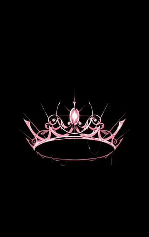 Pink Ornate Crown With Central Gemstone On Black Background HD phone wallpaper