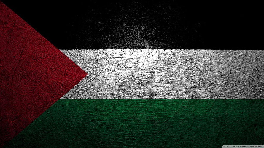 Grungy Textured Palestine Flag Wallpaper With Distressed Red Black White And Green Colors HD wallpaper