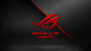 Asus Republic of Gamers Red Logo on Dark Circuit Board Background HD wallpaper