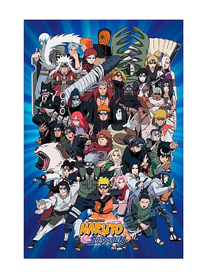 Naruto Shippuden Full Cast Anime Poster With All Characters HD phone wallpaper