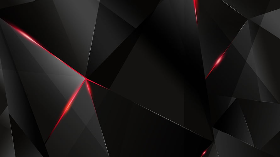 Abstract Black Geometric Background With Glowing Red Laser Lines HD wallpaper