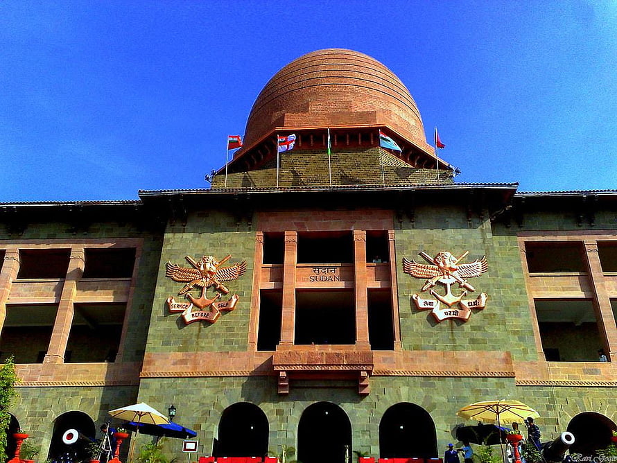 National Defence Academy Pune India Sandstone Dome and Military Emblems HD wallpaper