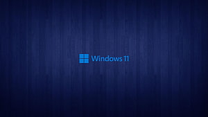 Windows 11 Logo on Dark Blue Wood Texture Background HD wallpaper