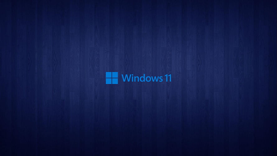 Windows 11 Logo on Dark Blue Wood Texture Background HD wallpaper