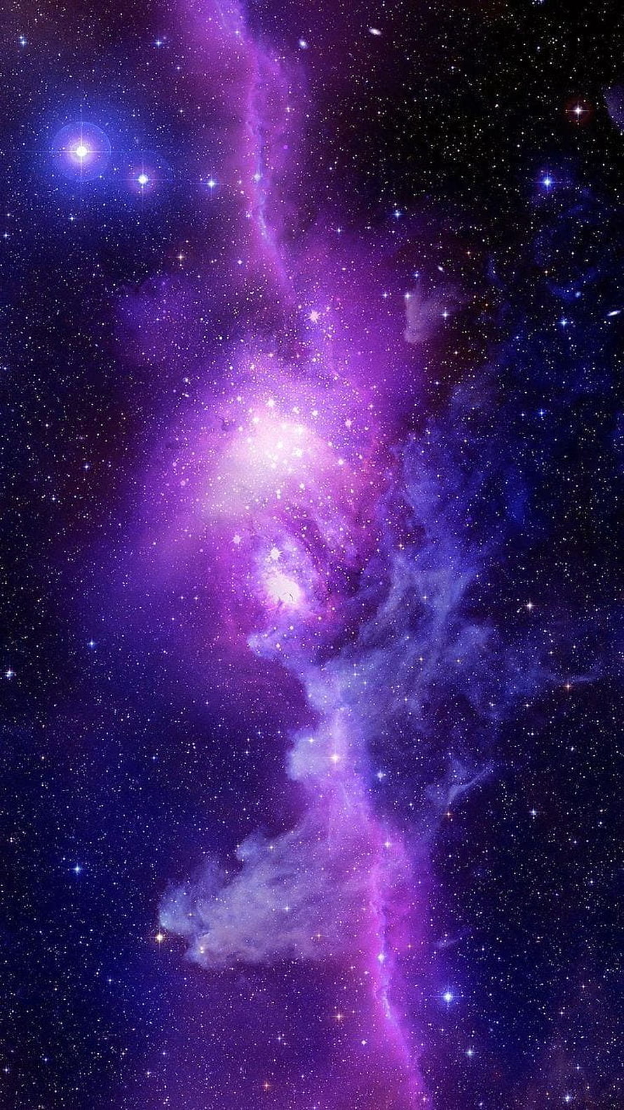 Vibrant Purple Nebula and Starfield Deep Space Cosmic Wallpaper HD phone wallpaper