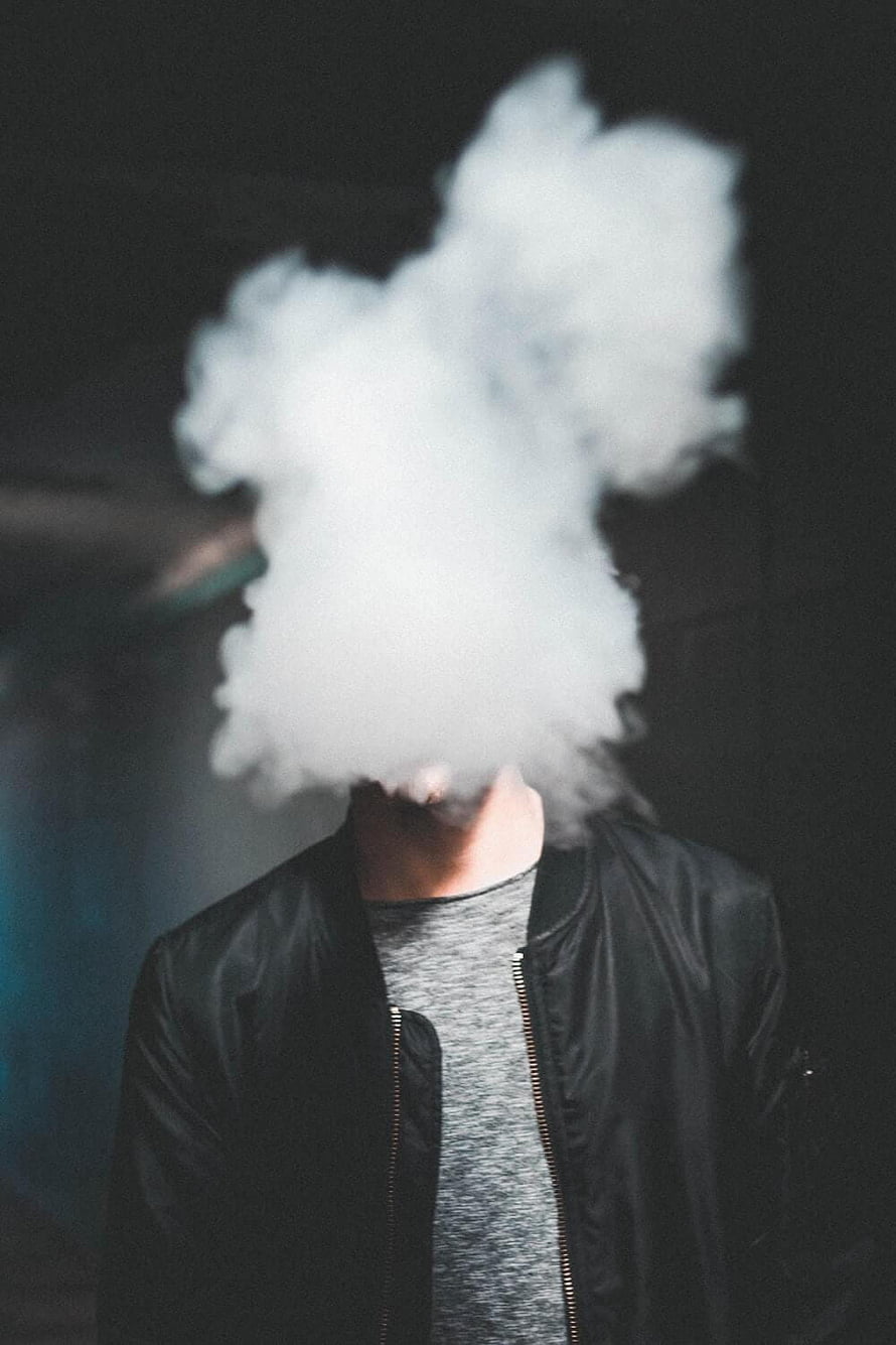 Man in black bomber jacket exhaling thick white smoke against dark background, Latest*] WhatsApp DP: Latest Profile Pics For Boys & Girls, boys attitude android HD phone wallpaper