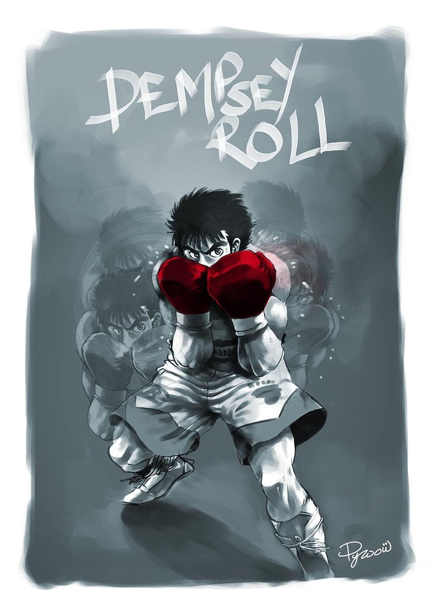Ippo Makunouchi Boxing Stance in Hajime no Ippo Anime Illustration HD phone wallpaper