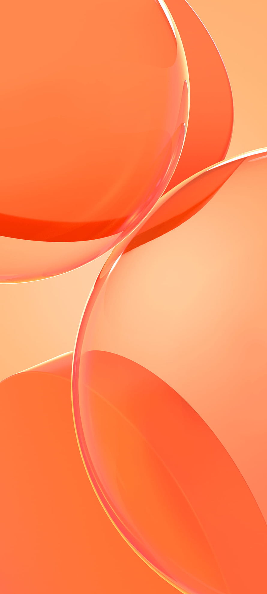 Abstract Orange Liquid Waves Wallpaper HD phone wallpaper