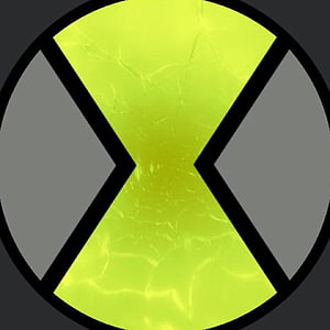 Ben 10 Omnitrix Symbol with Glowing Green Hourglass Design on Dark Background HD phone wallpaper