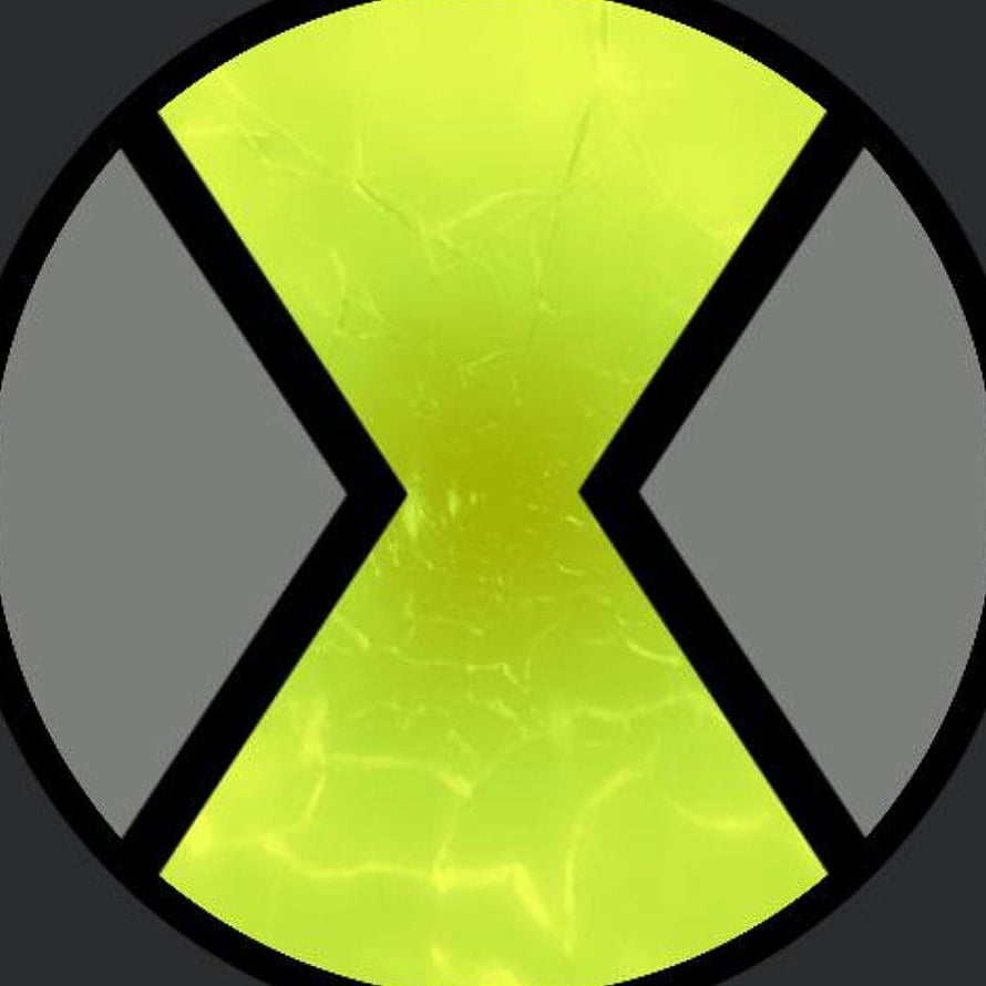 Ben 10 Omnitrix Symbol with Glowing Green Hourglass Design on Dark Background HD phone wallpaper