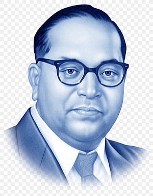 Portrait of a man in a suit and glasses with a blue monochrome filter, B. R. Ambedkar Ambedkar Jayanti Jai Bhim, b r ambedkar HD phone wallpaper