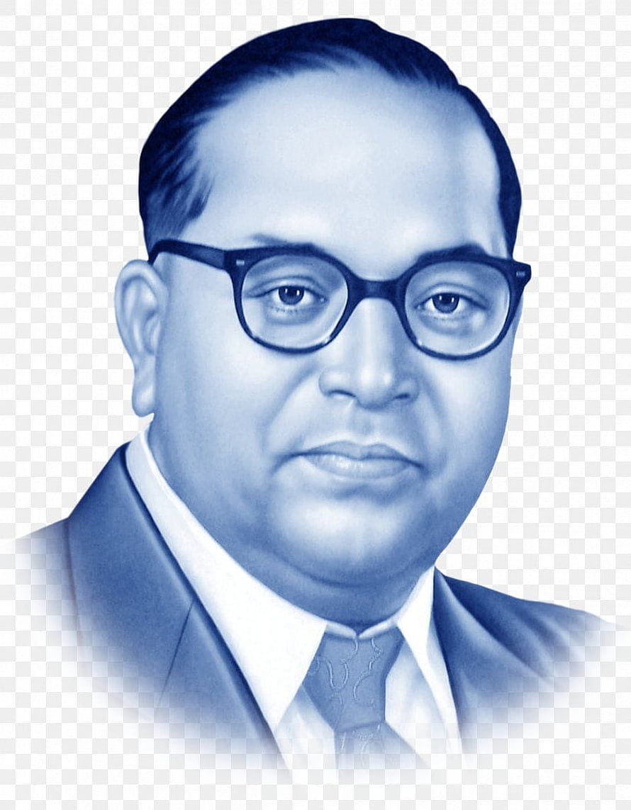 Portrait of a man in a suit and glasses with a blue monochrome filter, B. R. Ambedkar Ambedkar Jayanti Jai Bhim, b r ambedkar HD phone wallpaper